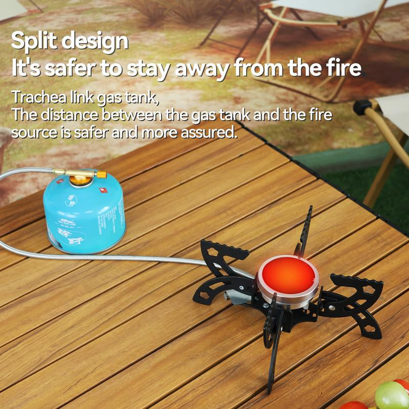 REDSUN FD1 Dual-Mode Infrared Backpacking Stove Portable Folding High-Efficiency Windproof Gas Burner for Outdoor Camping Hiking Picnic BBQ with EVA Carrying Case