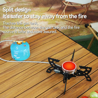 REDSUN FD1 Dual-Mode Infrared Backpacking Stove Portable Folding High-Efficiency Windproof Gas Burner for Outdoor Camping Hiking Picnic BBQ with EVA Carrying Case