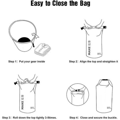 Outdoor Sports Waterproof Bag,Drybag,2L/ 5L/10L/15L/20L/25L/30L Multi-Color Waterproof Bag, Travel Waterproof Bag, Durable Fabric Suitable for Travel, Swimming, Beach, Rowing, Surfing, Hiking