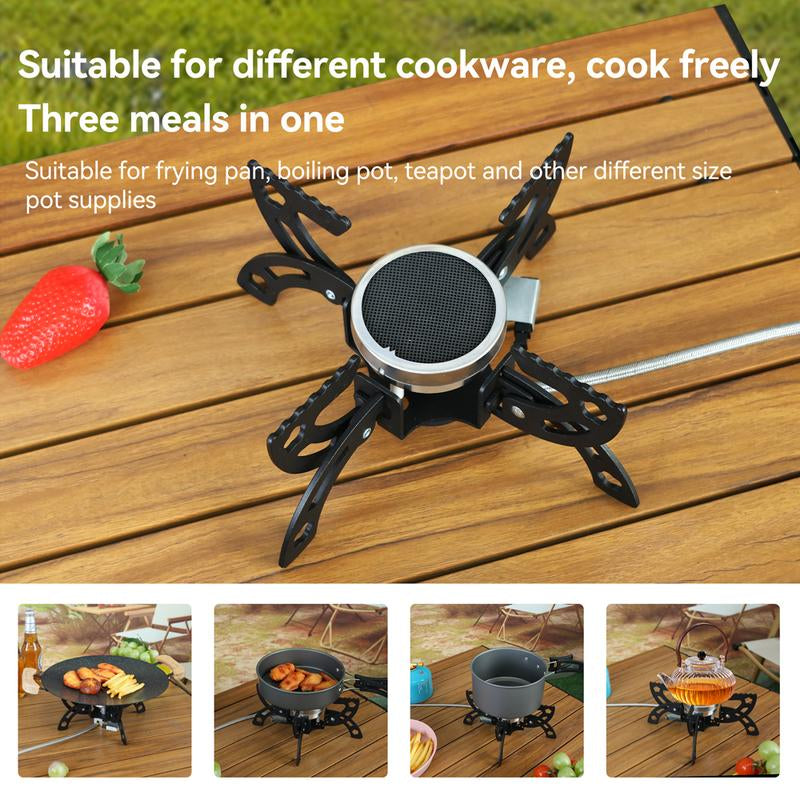 REDSUN FD1 Dual-Mode Infrared Backpacking Stove Portable Folding High-Efficiency Windproof Gas Burner for Outdoor Camping Hiking Picnic BBQ with EVA Carrying Case