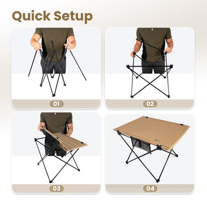Onetigris Portable Foldable Camping Table, Lightweight Folding Table Sturdy & Quick Setup,Camping Folding Furniture, Holds up to 66 Lbs, Camping & Hiking Tools Essentials, Perfect for Camping, Hiking, Backpacking, Picnic, Beach, Travel Dealsforyoudays