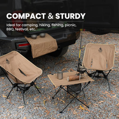 Onetigris Portable Foldable Camping Table, Lightweight Folding Table Sturdy & Quick Setup,Camping Folding Furniture, Holds up to 66 Lbs, Camping & Hiking Tools Essentials, Perfect for Camping, Hiking, Backpacking, Picnic, Beach, Travel Dealsforyoudays